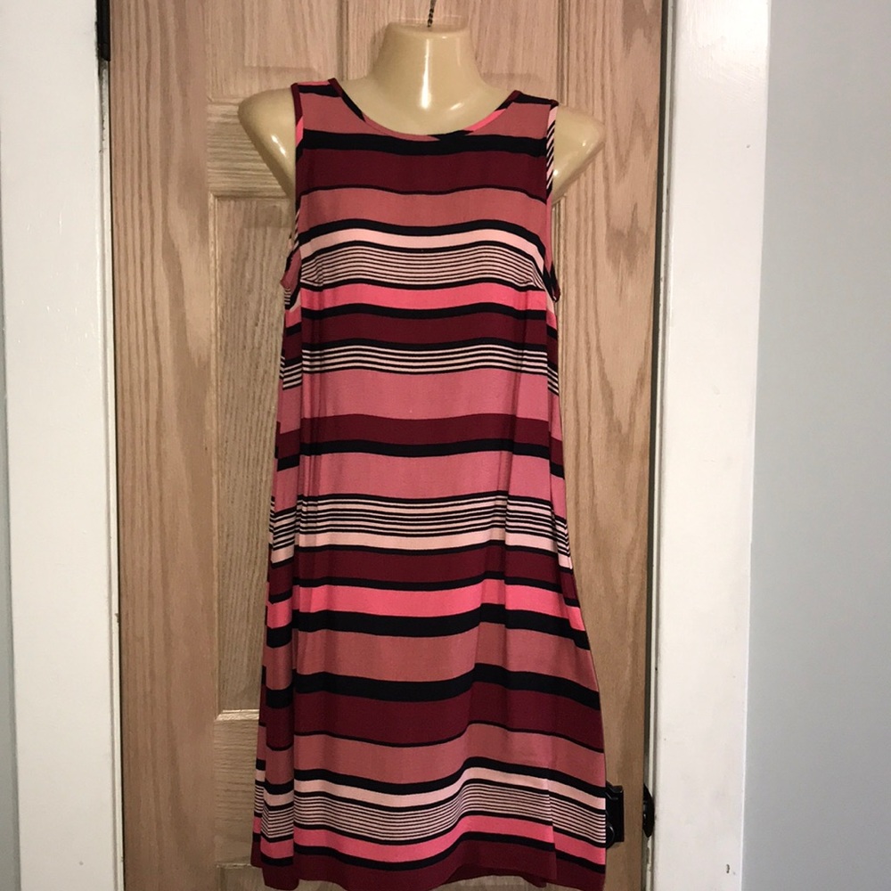 NWT! Loft multi color stripe dress size small